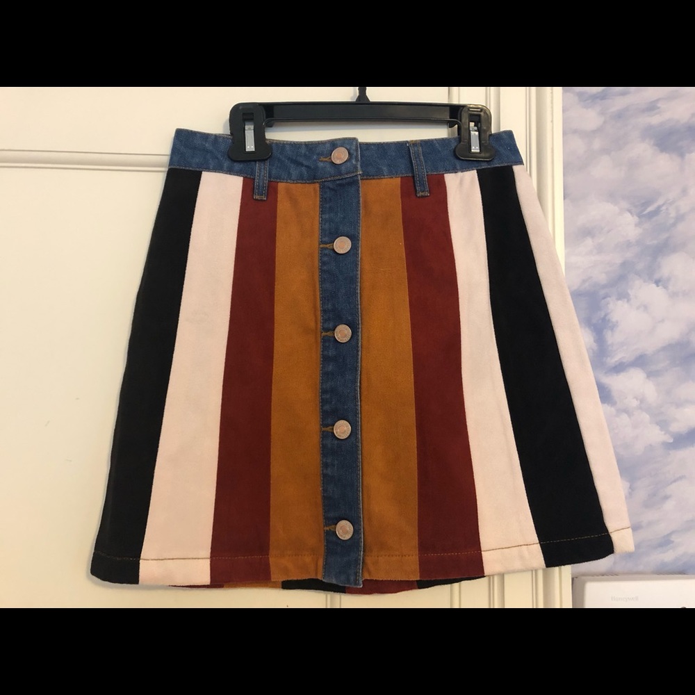 Forever 21 Velvet Jean Skirt